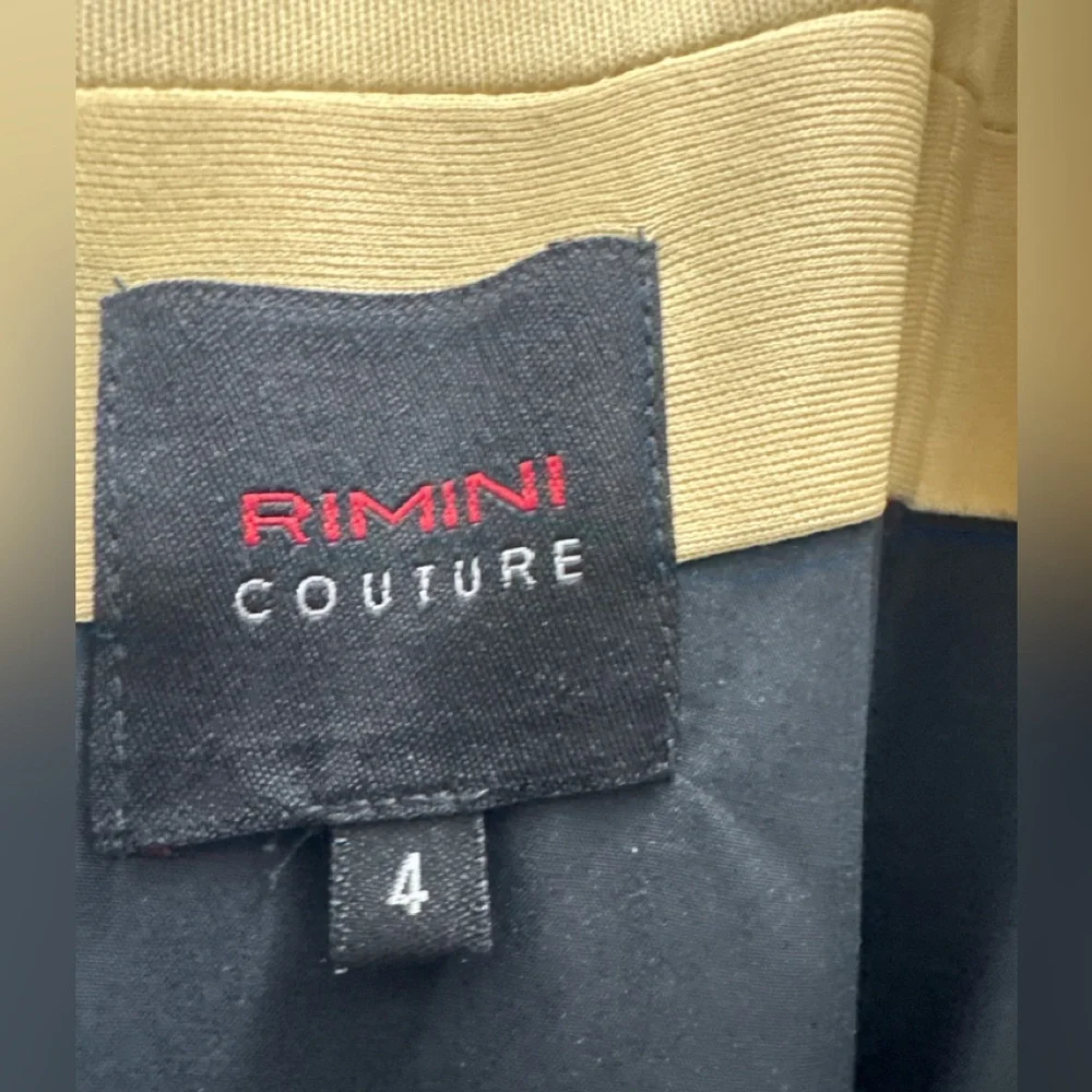 Rimini Couture Black & Gold Lace Open Back Evening Gown – Size 4 - Picture 3 of 12